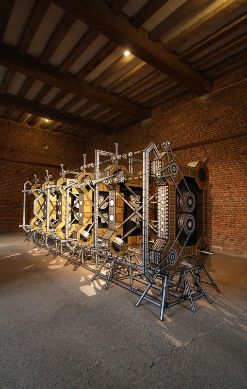 Art installation by Tod Hanson at Tattershall castle in Lincolnshire