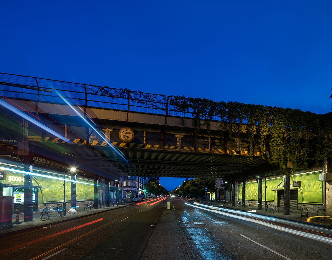 Faience tile public artwork by Tod Hanson in Balham
