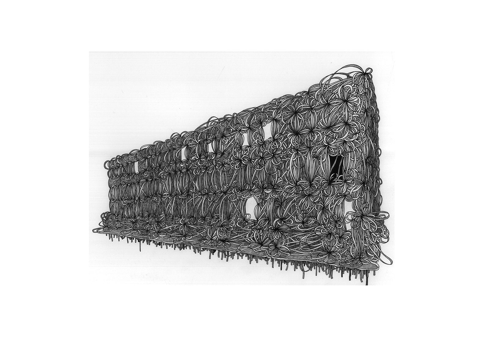 Drawing by Tod Hanson of his Childhood home, a Regency terrace in London