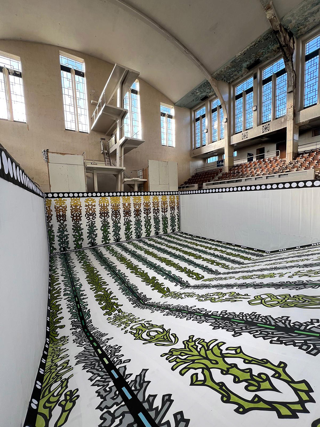 Detail from 'Divers', an installation by Tod Hanson